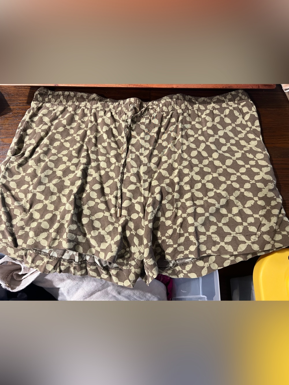MICHAEL Michael Kors Brown and Pale Green Printed Shorts